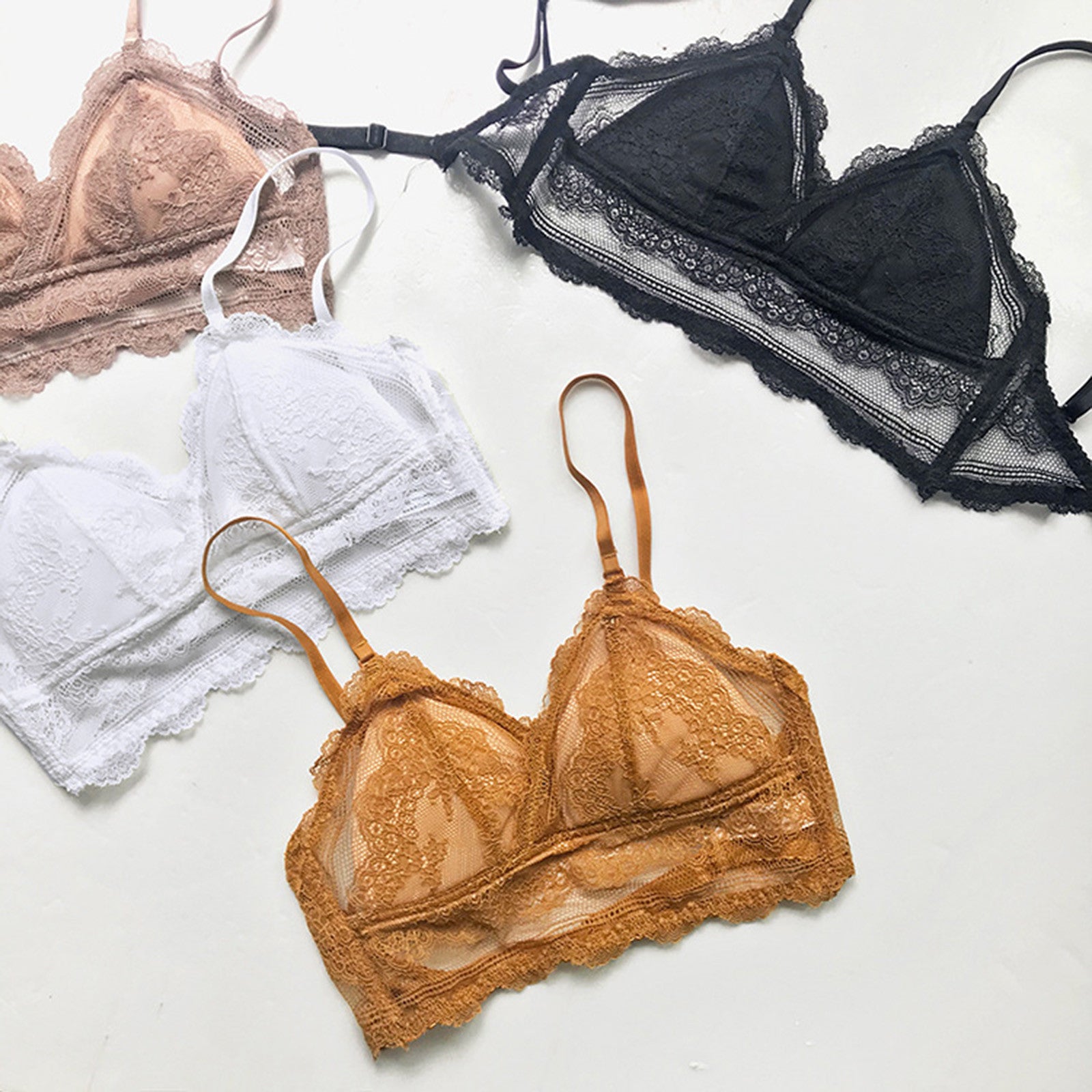 Sexy Low Back Bras Ladies U Backless Invisible Lace Wireless Bra Bralette Mesh Ultra Thin Seamless Underwear Women Lingerie