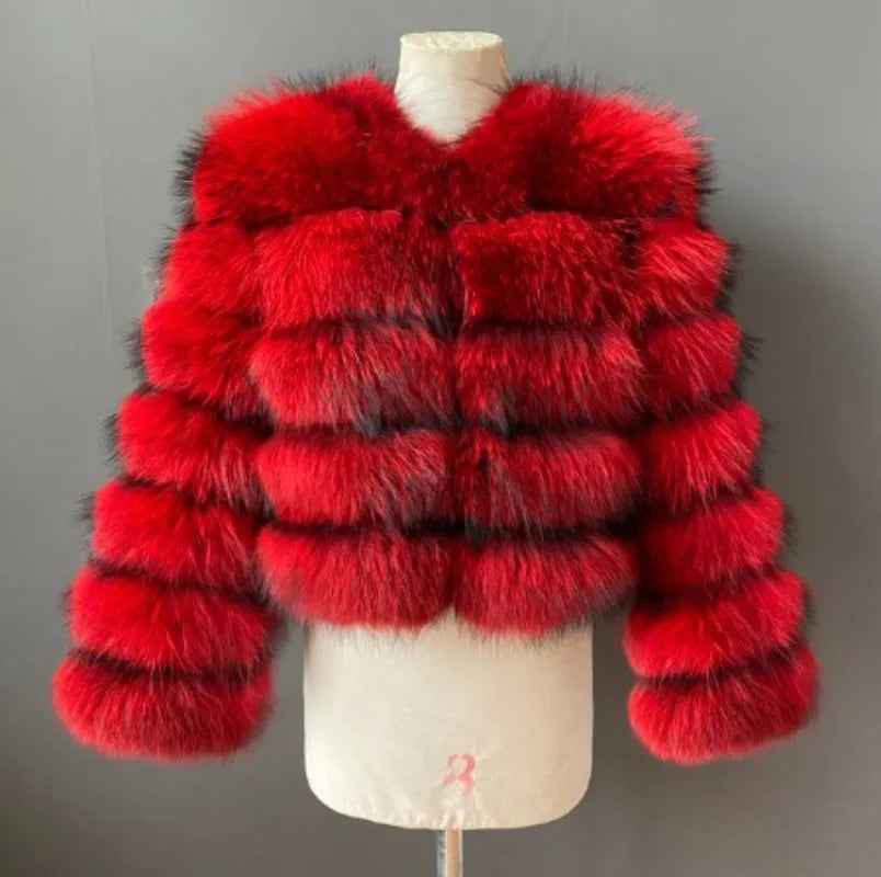Women Fake Raccoon Fur Coat Ladies Winter Thick Warm Furry Faux Fur Fox Jackets Coats Patchwork Outerwear casaco feminina frio
