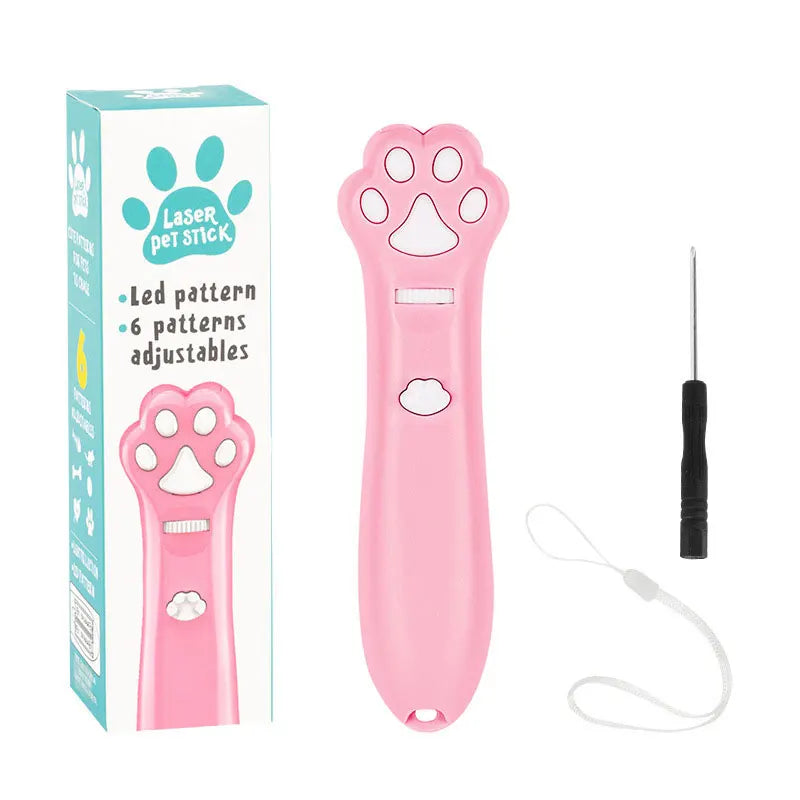 Laser Cat Teasing Stick Red Dot LED Light Pointer Interactive Toys Kitten Dog Chasers Training Indoor Pet Accessories Teasers