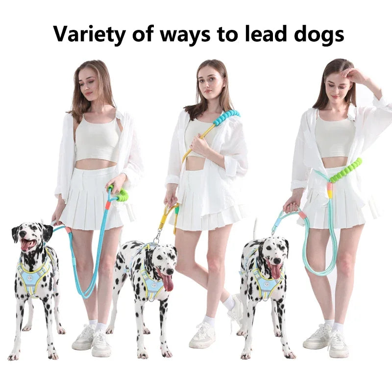 Versatile Pet Traction Leashes with Foam Handle Hand Free Dog Leash for Pet Walking Running Adjustable Sizes Pet Supplies
