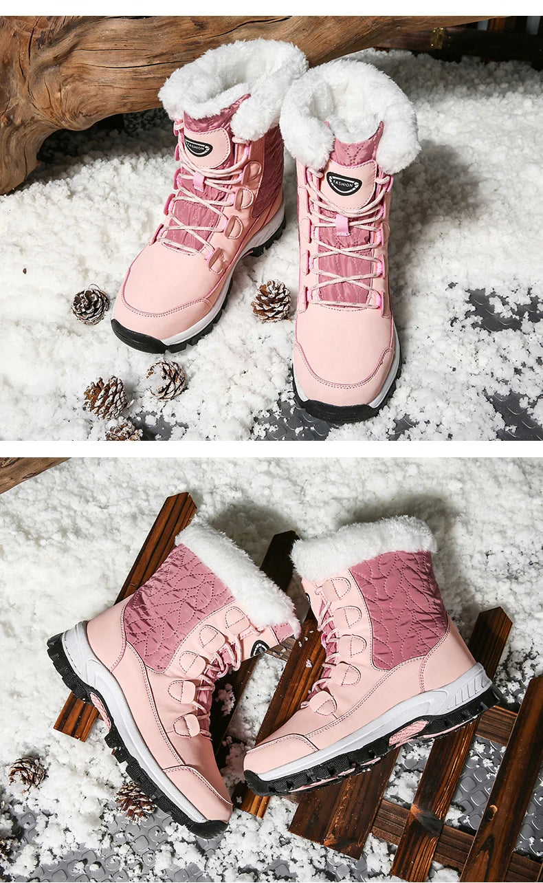 Women Classic Snow Boots Winter Warm Shoes Handmade Platform Shoes Womens Boots Ankle  Size 43 Booties