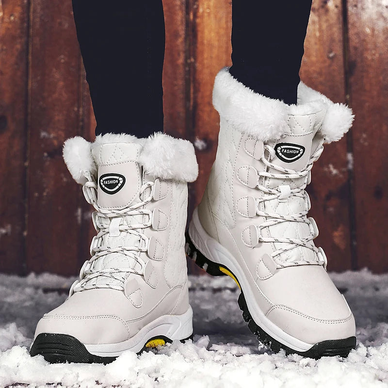 Women Classic Snow Boots Winter Warm Shoes Handmade Platform Shoes Womens Boots Ankle  Size 43 Booties