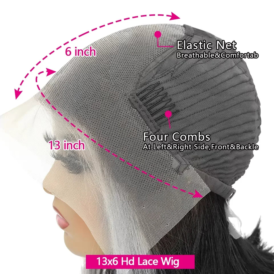 Bone Straight 13x4 13x6 HD Lace Frontal Brazilian Wig 5x5 Closure Glueless 360 Full Lace Front Human Hair Wigs For Black Women