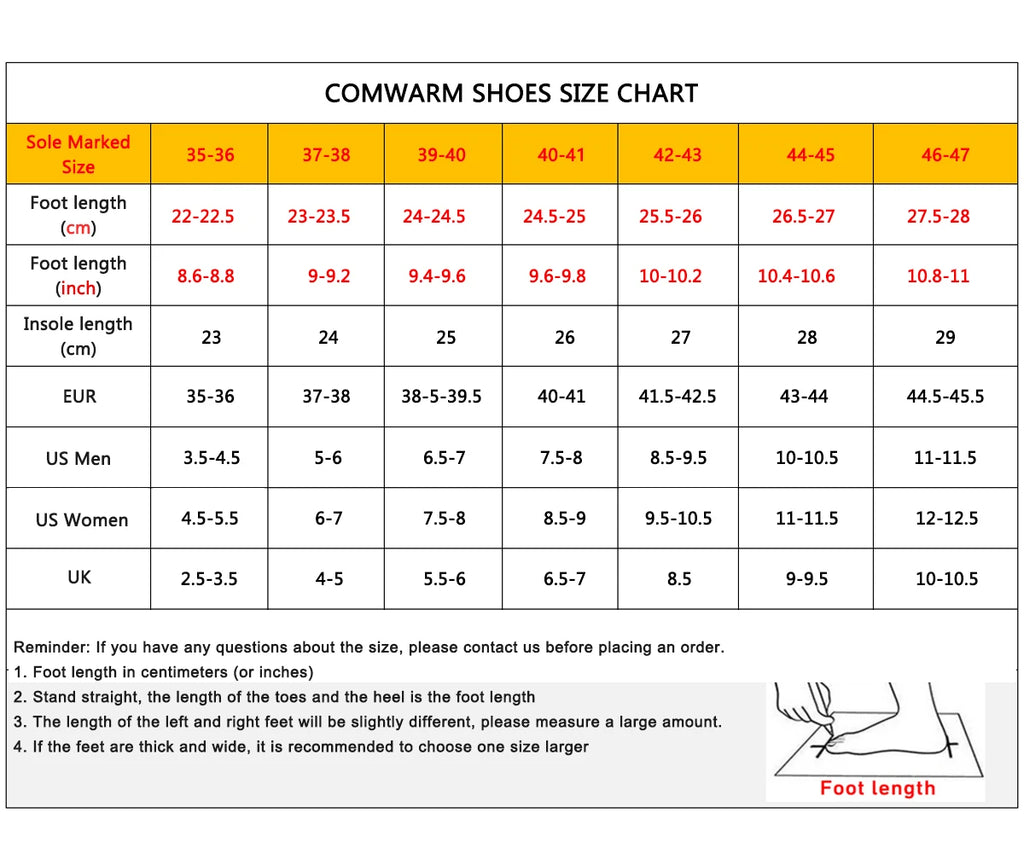 Comwarm Warm Fur House Slippers For Women Men 2023 Winter New Ankles Cozy Plush Slippers Home Indoor Soft Thick Sole Cotton Shoe