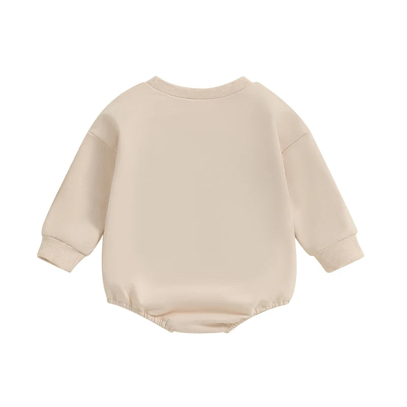 2024-05-08 Lioraitiin Baby Girls Boys Autumn Romper Long Sleeve Crewneck Tractor Embroidery Casual Playsuit