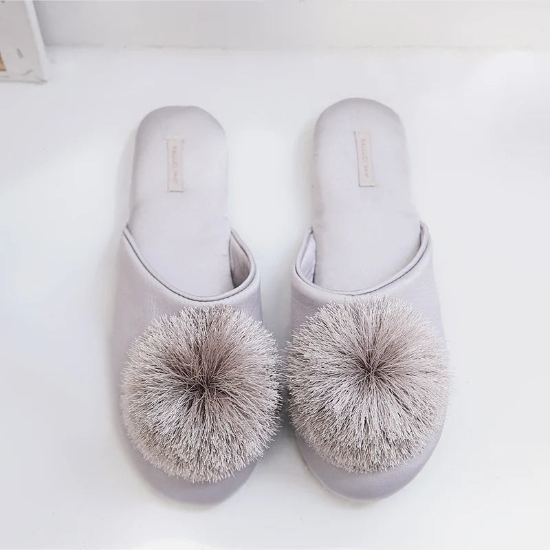 Red/Pink/Gray New Style At Home Slippers Indoor Winter Slippers Adult Women Soft Slipper Lovers Winter House Gilr Shoes