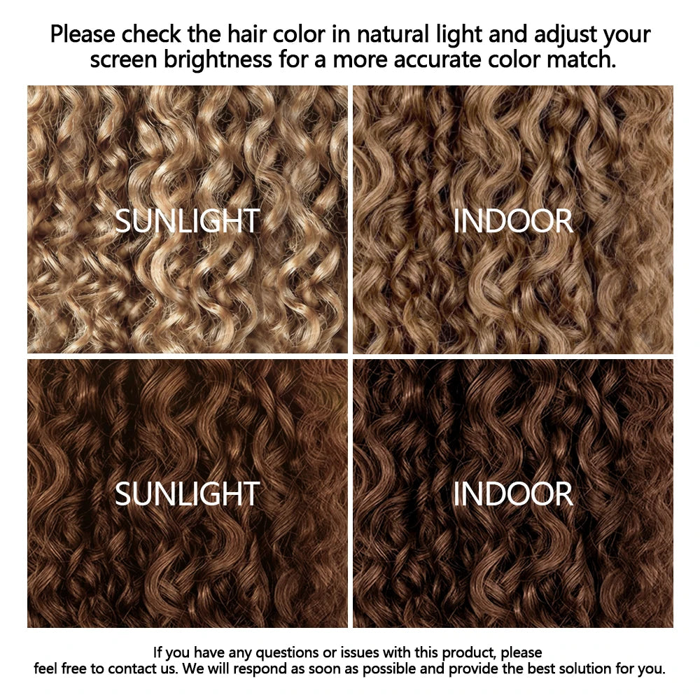 Feather Crochet Human Hair 4/27 Highlight Pixie Curl Bulk Hair Extensions Lightweight Small Spirals Curly Crochet Hair For Braid