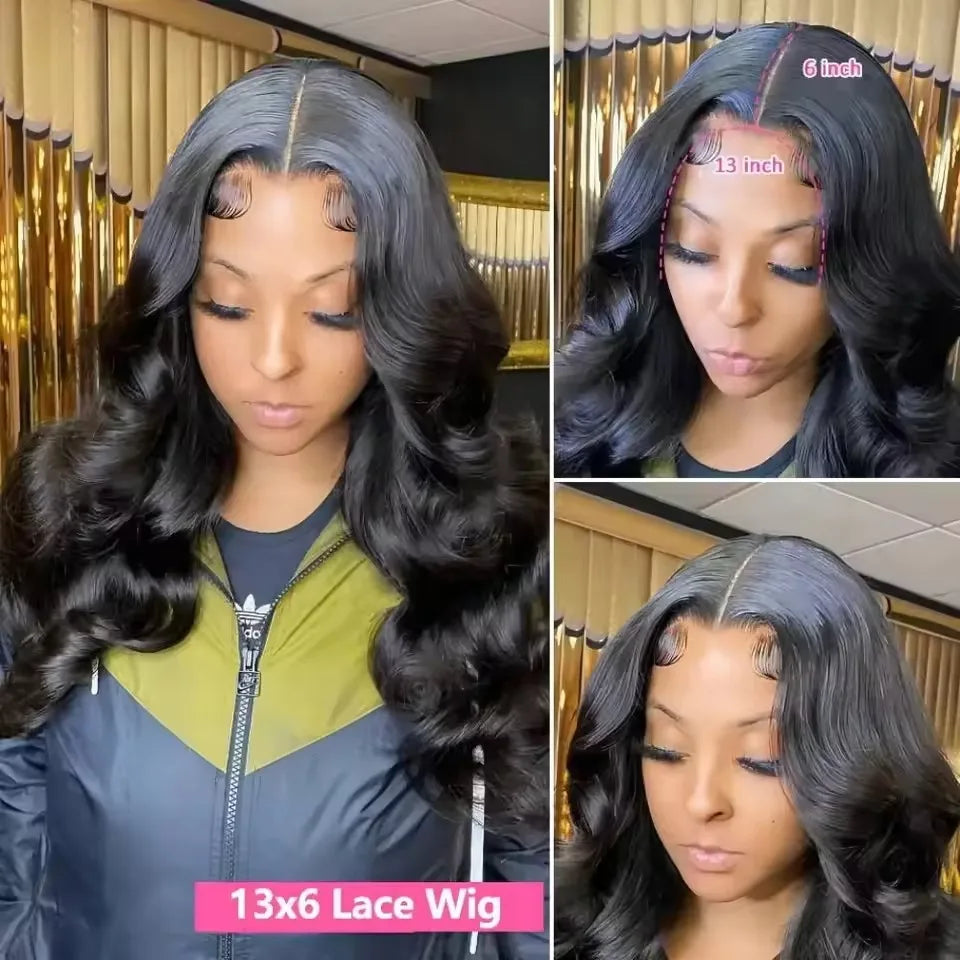 Body Wave Lace Front Wigs Human Hair 200 Density 13x6 13x4 Hd Transparent Lace Frontal Wigs For Women Pre Plucked With Baby Hair