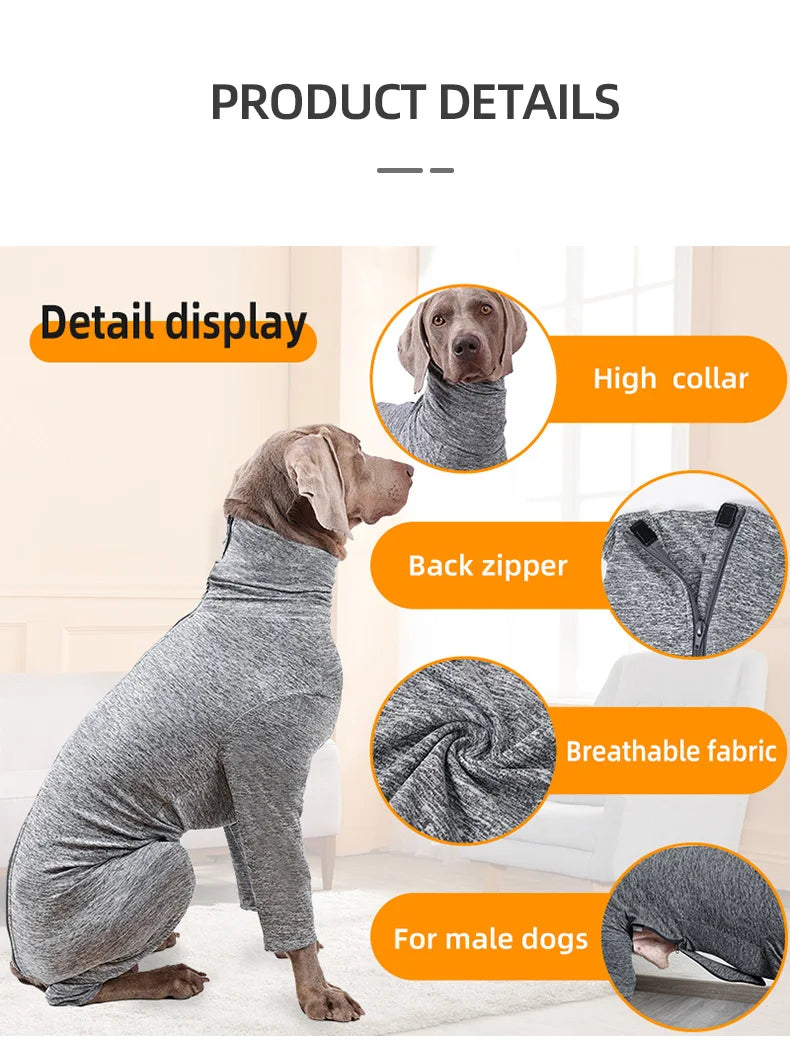 XS-3XL Pet Dog Clothes Winter Jumpsuit Undergarment Female Male Dog Home Loss Hair Proof Clothing Post-Surgical Recovery Clothes