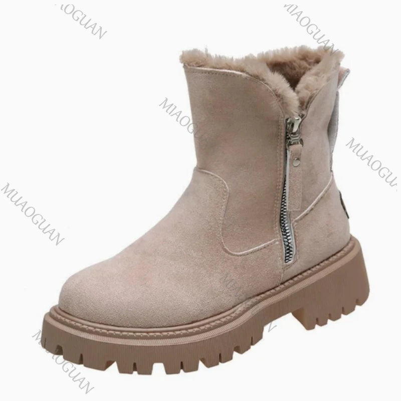 2026 Warm Plush Boots Women Winter Shoes Chelsea Suede Platform Casual Women Ankle Boots Round Toe Fur Botas Feminina Brown
