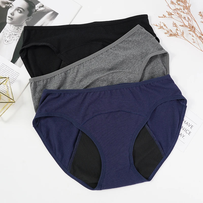 Menstrual Panties Physiological Pants Women Underwear Period Cotton Absorb Water Quick-dry Briefs Female Lingerie Plus Size