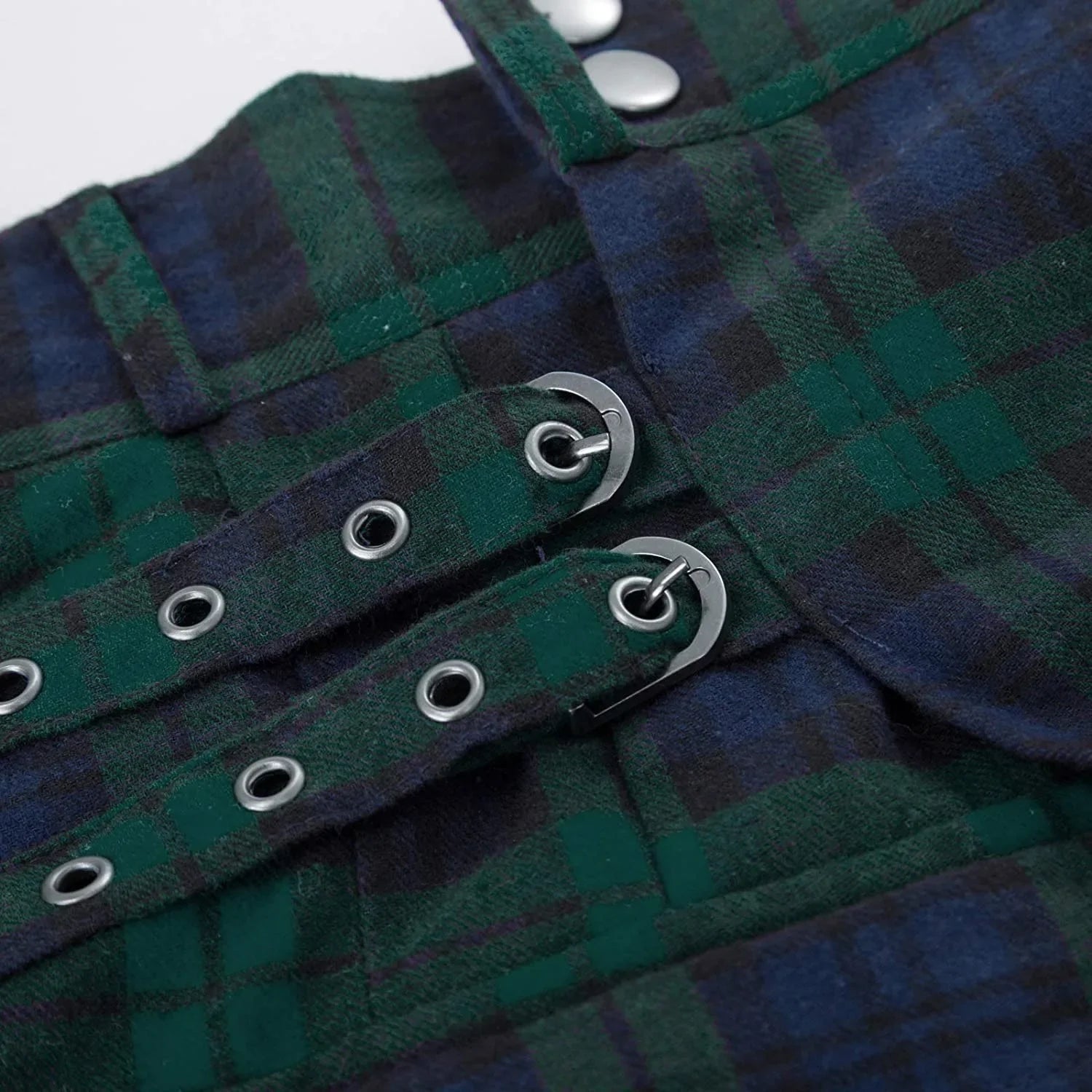 Men's Scottish Festive Skirt Men's Check Contrast Pleated Skirt