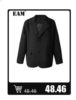 [EAM] High Elastic Waist Black Pleated Mesh Casual A-line Half-body Skirt Women Fashion Tide New Spring Autumn 2026  1DH5148
