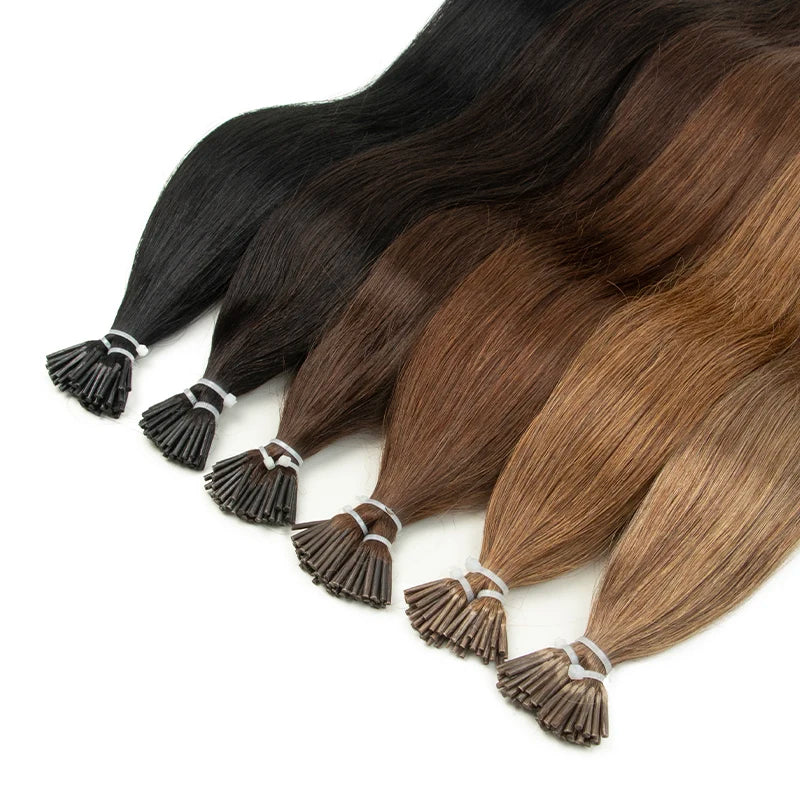 MRS HAIR I Tip Hair Extensions Real Human Hair Pre Bonded Micro Beads Hair Capsules Microlink Capsules Hair