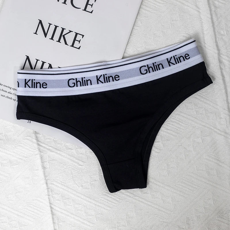 Women Sexy Thong For Yoga Running Briefs 100% Cotton Seamless Panty Low-waisted Underwear For Female