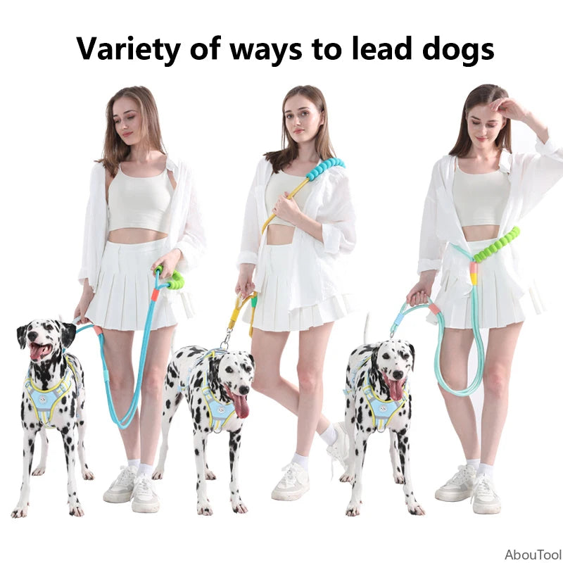Versatile Pet Traction Leashes with Foam Handle Hand Free Dog Leash for Pet Walking Running Adjustable Sizes Pet Supplies