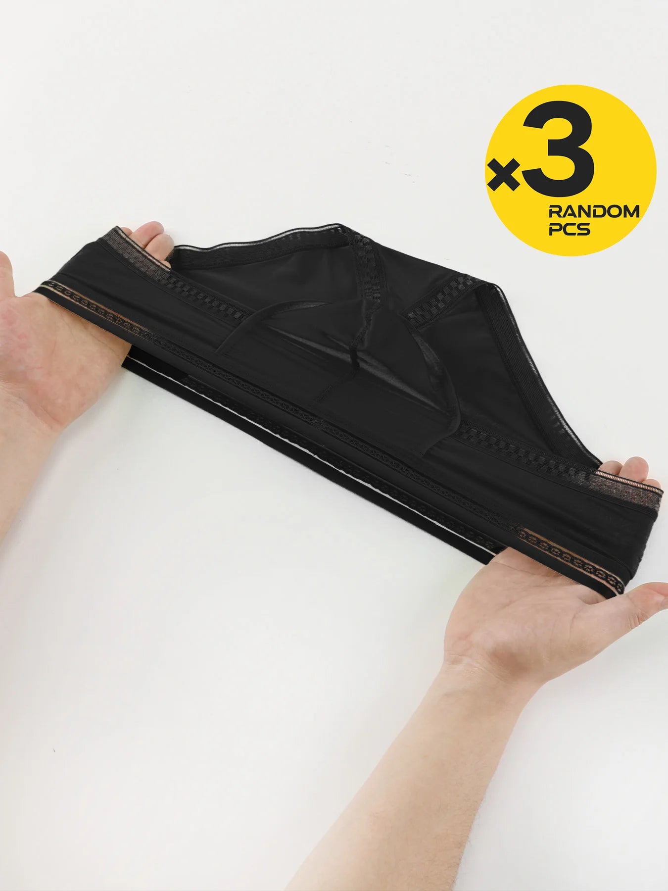 Men's Ice Silk Boxer Pants Breathable Panties Male Large Ultra Thin Boxer Shorts Sexy Thong underwear Randomly 3pcs Five colors