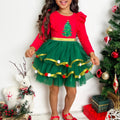 Little Girls Easter Dress Kids Children Girls Dress Christmas Long Sleeve Cartoon Snowman Tree Prints Dress Little Girls Size 4t