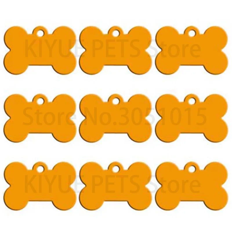 20Pcs Dog ID Tag Personalized Pet Engraved Pet ID Name Number For Puppy Dog Customized Tag Collar Pendant Bone Pet Accessories