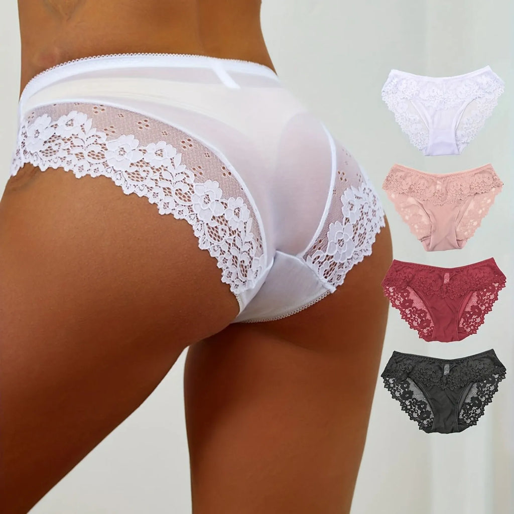 Sexy Lingerie Panties For Women Lace Underwear Feminine Large Size Breathable Transparent Mesh Women'S Summer Bragas Para Mujer