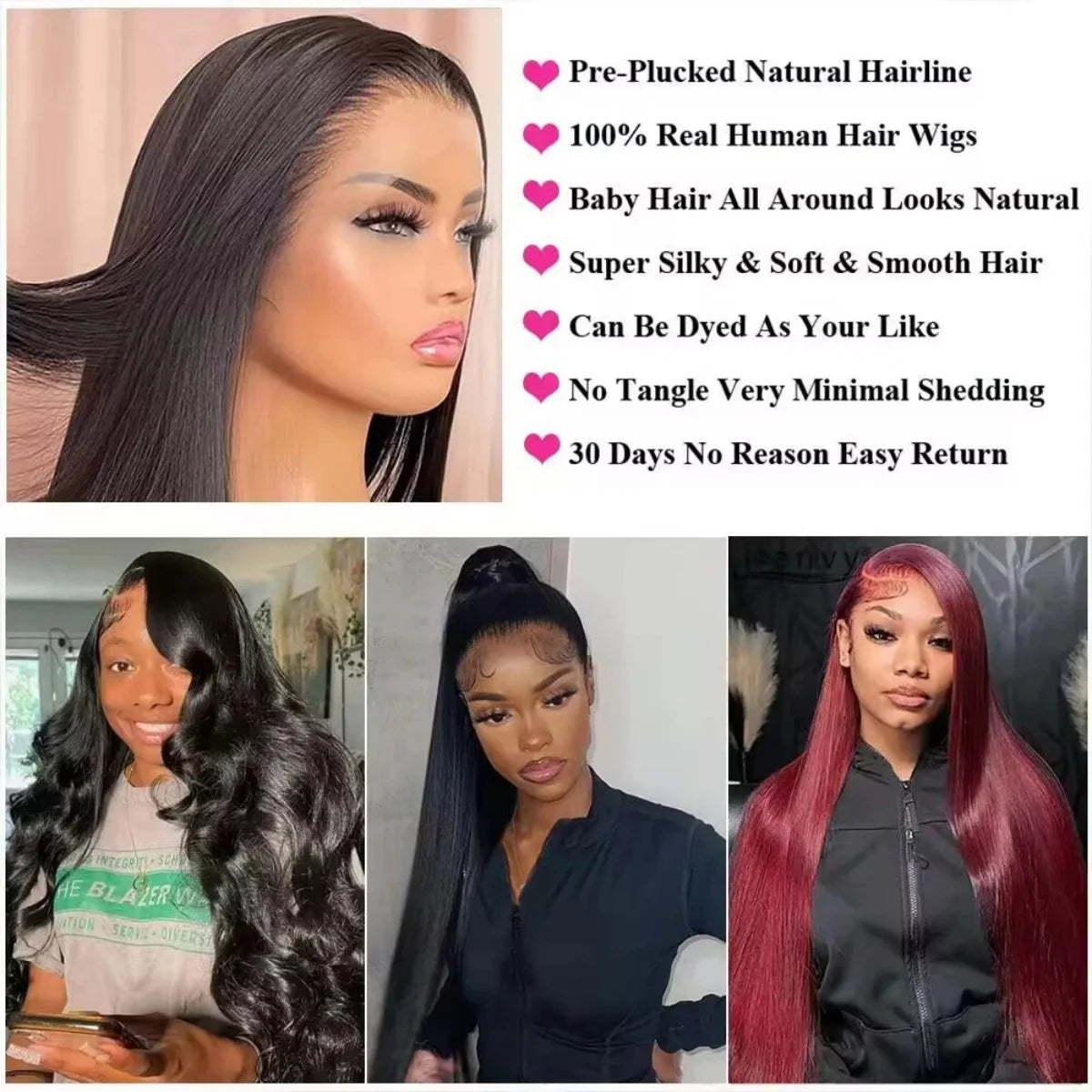 40 Inch 200 Density 13x6 Frontal Wig For Women Brazilian Wigs Human Hair 13x4 Bone Straight HD Transparent Lace Front Wigs