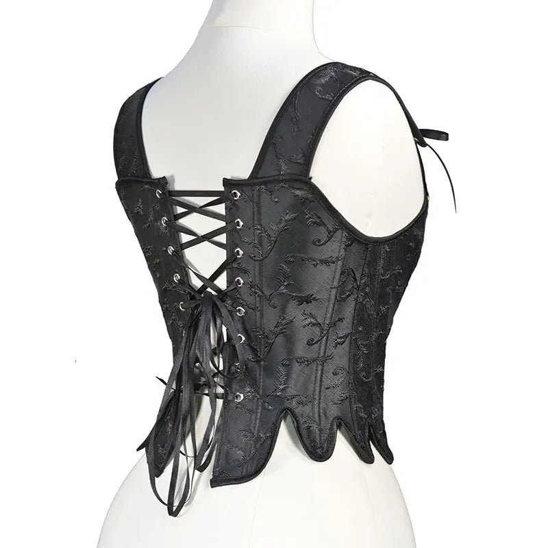 Fashion White Embossed Vintgae Petal Bodices Women Overbust Slimm Corsets Lace Up Boned Shaping Tops Korset
