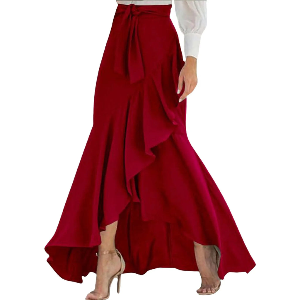 Dresses For Women 2025 Wedding Guest Waistband Lace Wrapped Hip Fishtail Skirt High Waist Sexy Irregular Vestido Mujer Elegante