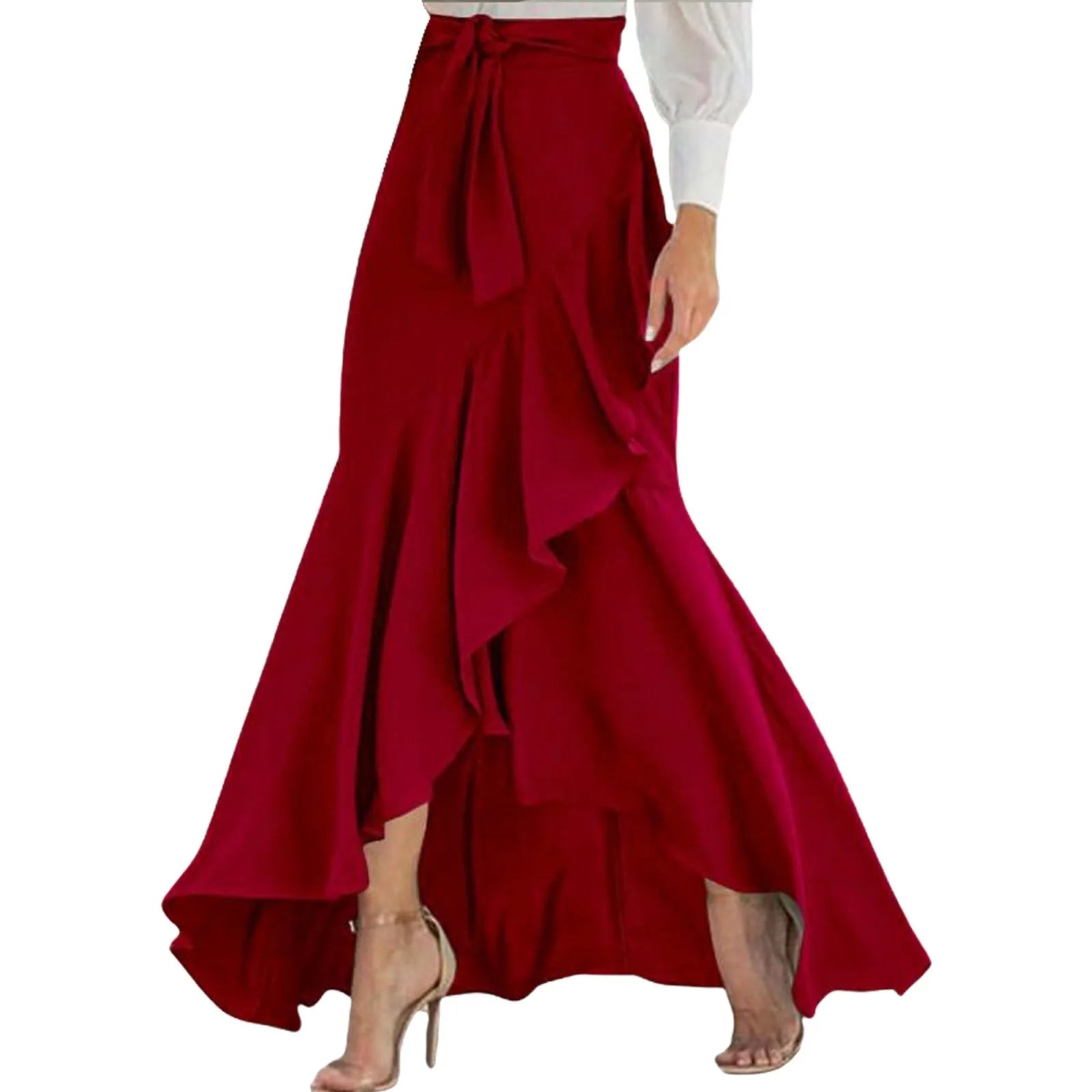 Dresses For Women 2025 Wedding Guest Waistband Lace Wrapped Hip Fishtail Skirt High Waist Sexy Irregular Vestido Mujer Elegante