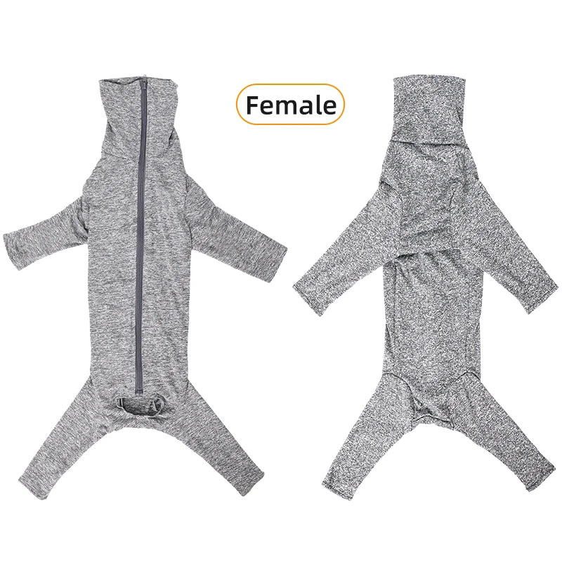 XS-3XL Pet Dog Clothes Winter Jumpsuit Undergarment Female Male Dog Home Loss Hair Proof Clothing Post-Surgical Recovery Clothes