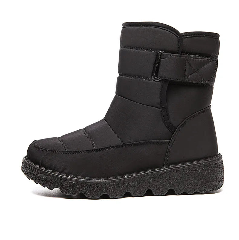 Women Boots 2025 Winter Shoes Woman Waterproof Snow Boots Winter Warm Fur Botas Mujer Korea Style Black Ankle Boots For Women