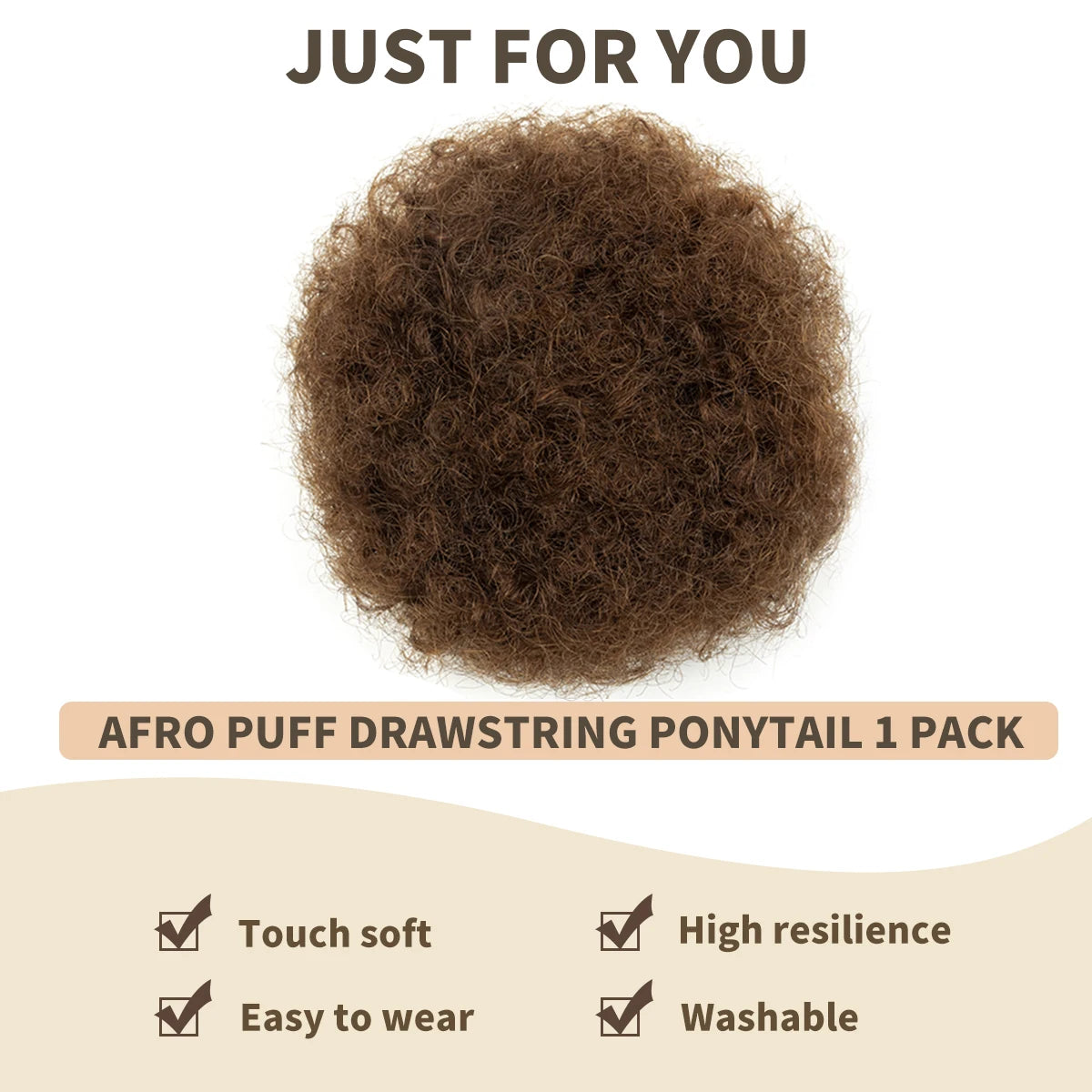 Kinky Curly Human Hair Ponytail Afro Puff Drawstring High Bun HairPiece Clip in on Updo Extensions for Black Women Ship From US