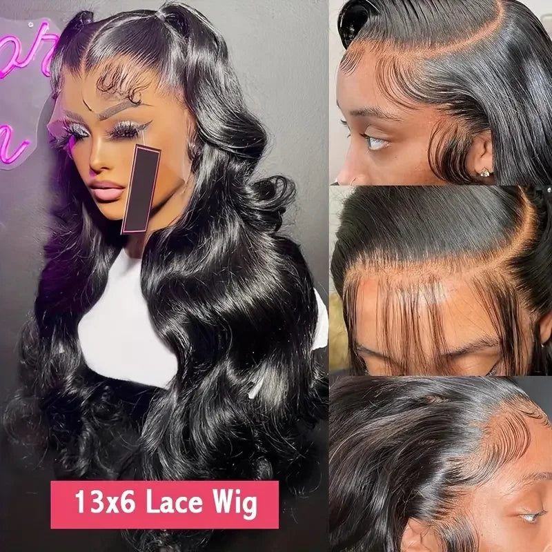 Body Wave Lace Front Wigs Human Hair Pre Plucked 180% Density Human Hair Wigs for Black Women 13x6 transparent Lace Frontal Wigs