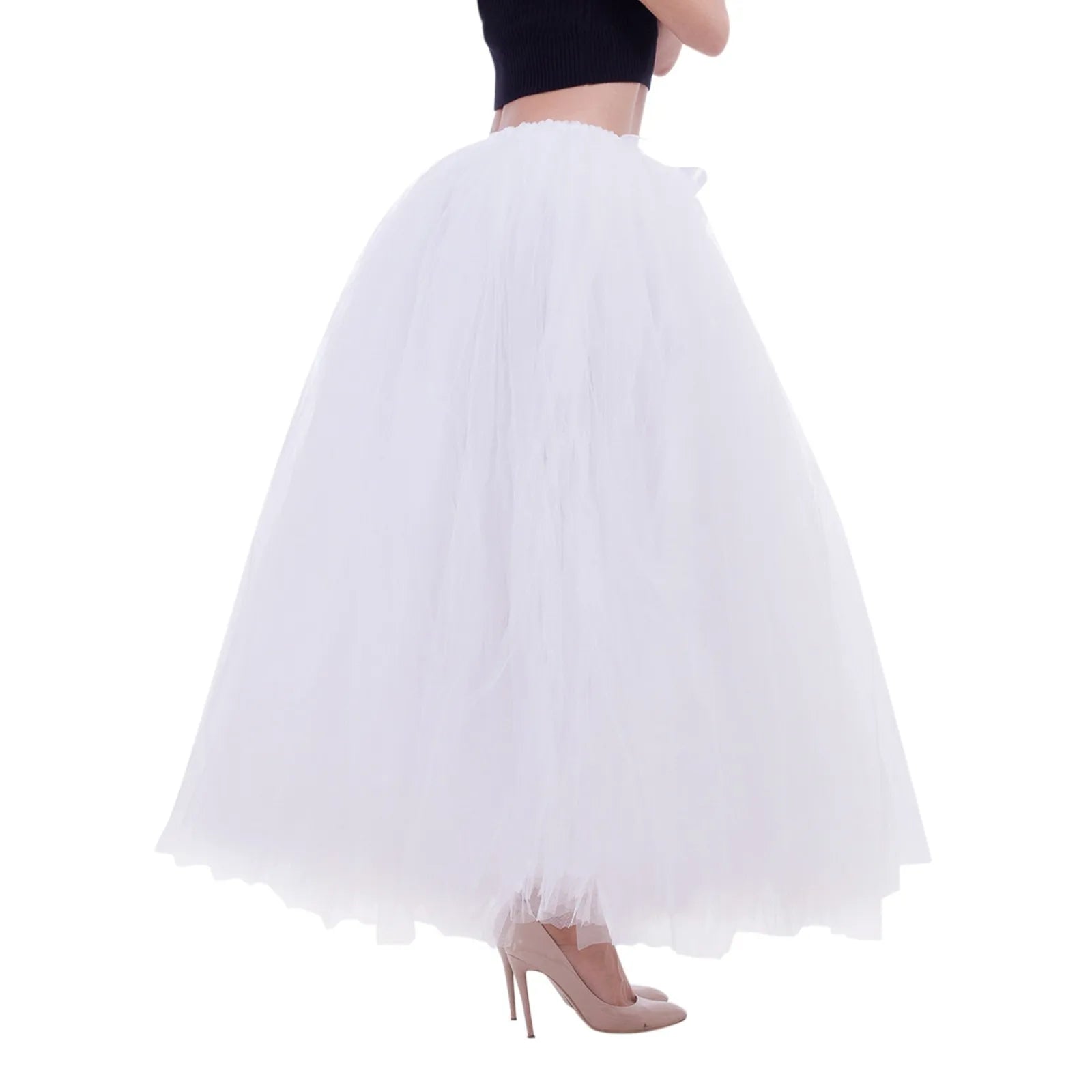 Summer Long Skirts For Women 2025 Women Fashion Solid Color Lace Up Bow Puffy Skirt Handmade Skirt Performance Skirt Ropa Mujer