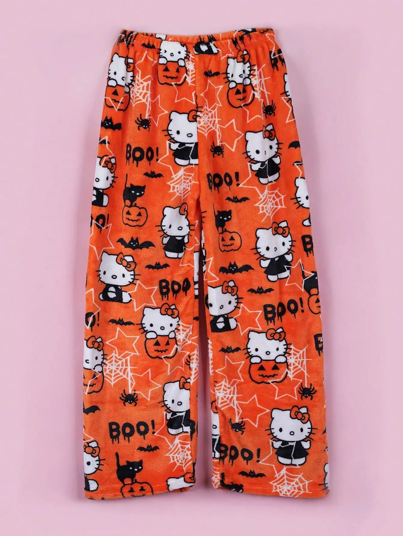 Y2K Hello Kitty pajamas anime women's pajamas cartoon couple walking home pajamas trousers casual homewear