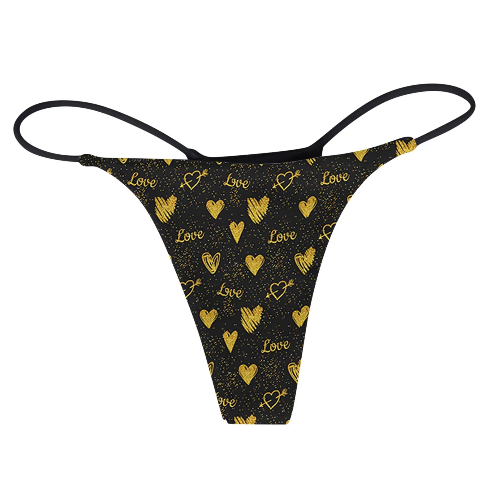 Funny Love Heart Sexy Thongs Women's Panties G-String T-Back Red Lips Pattern Panties for Women Underwear Female Briefs Tangas