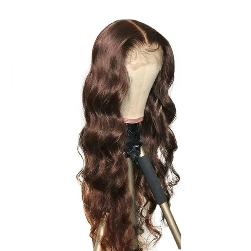 13x6 Body Wave Lace Front Human Hair Wigs Natural Black #4 Brown 13x4 Pre Plucked With Baby Hair For Women 200 Density