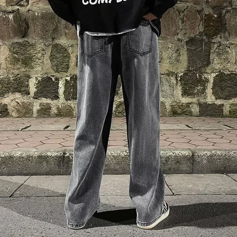 2024 New Streetwear Loose Jeans Men Korean Style Fashion
