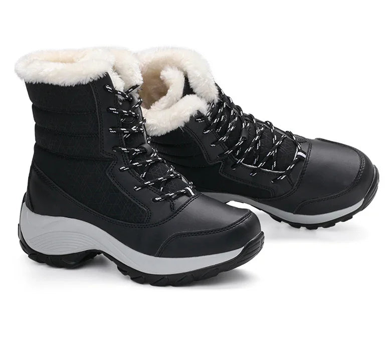 Women Boots Winter Platform Heels Snow Boots for Wamen 2023 Trend Fur Warm Ankle Boots Female Plush Winter Waterproof Shoes