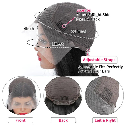 13x4 Deep Wave Curly Lace Front Wig 30 32 Inch Deep Kinky Curly Human Hair Wigs 13X4 HD Transparent Lace Frontal Wig For Women