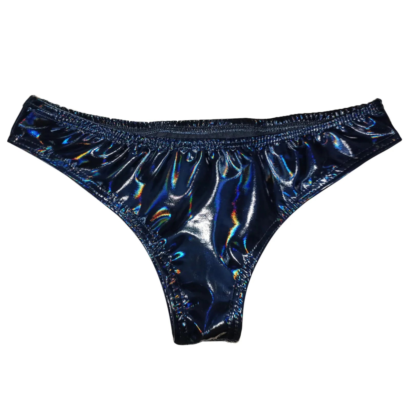 Women Bright PU Leather Panties Low Waist WetLook Shiny Underwear Clubwear Sexy Lingerie Seamless Stretch Solid Brief трусы