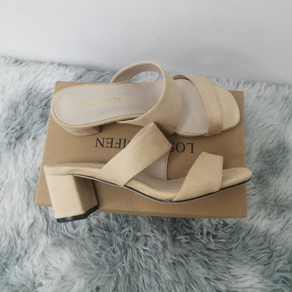 Summer Women's Fashion Sexy Open Toe Thick Heel Sandals High-heeled Shoes Wedding Party Shoe Lady Girl Slipper 6050-6VE