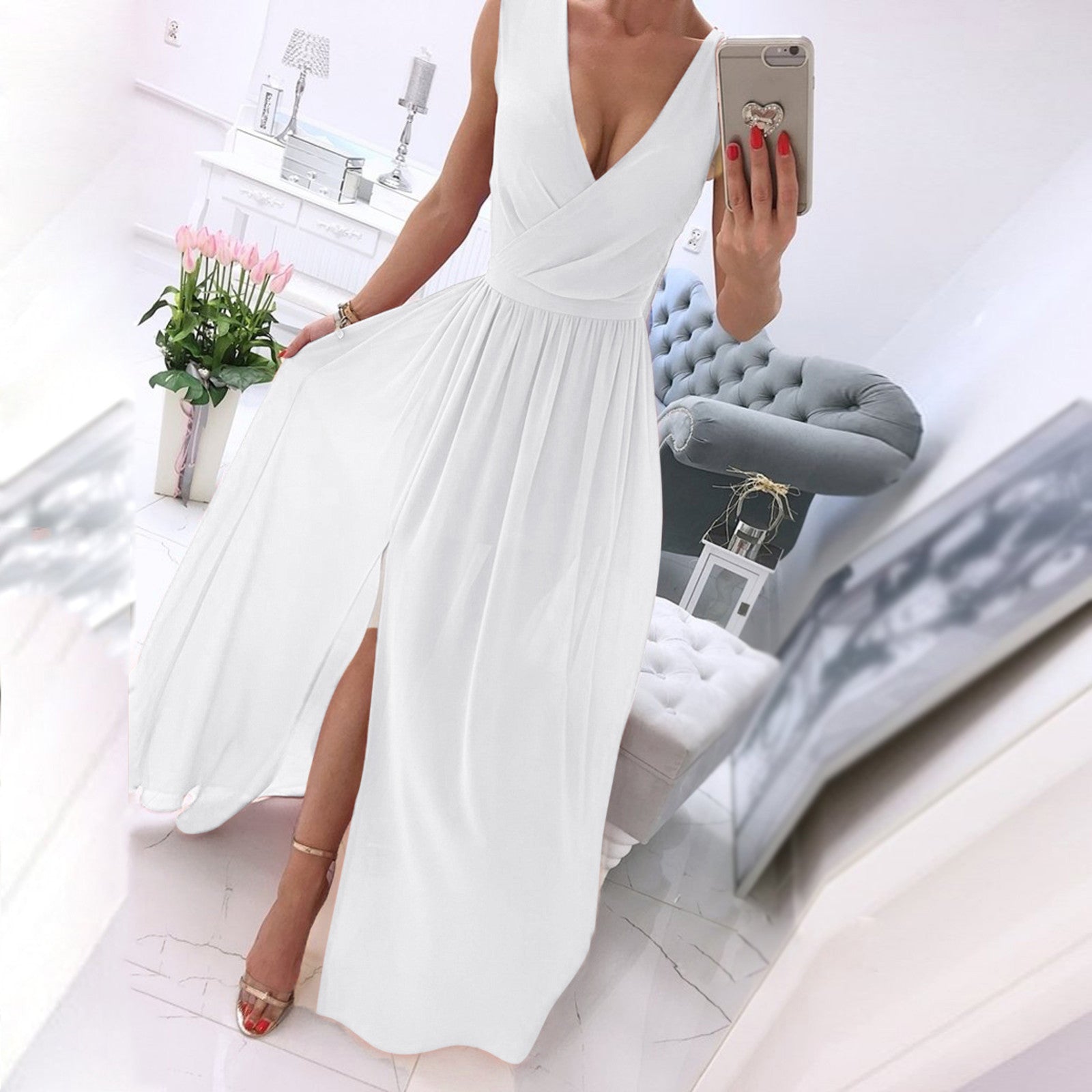 Sexy Women Dresses Outfits 2023 Plus Size Beach V-neck Dresses Summer Party A-line Midi Formal Dresses Women's Clothing 원피스