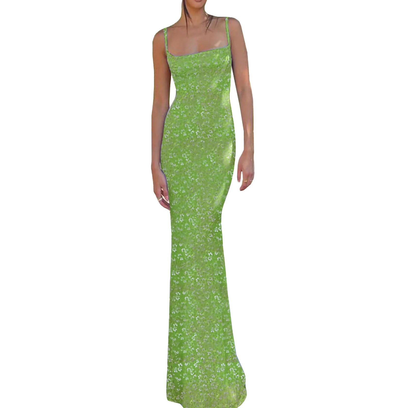 Women Chic Tube Backless Dress Spaghetti Strap Satin Elegant Maxi Bodycon Long Dress Y2K Floral Printed Sundress Streetwear