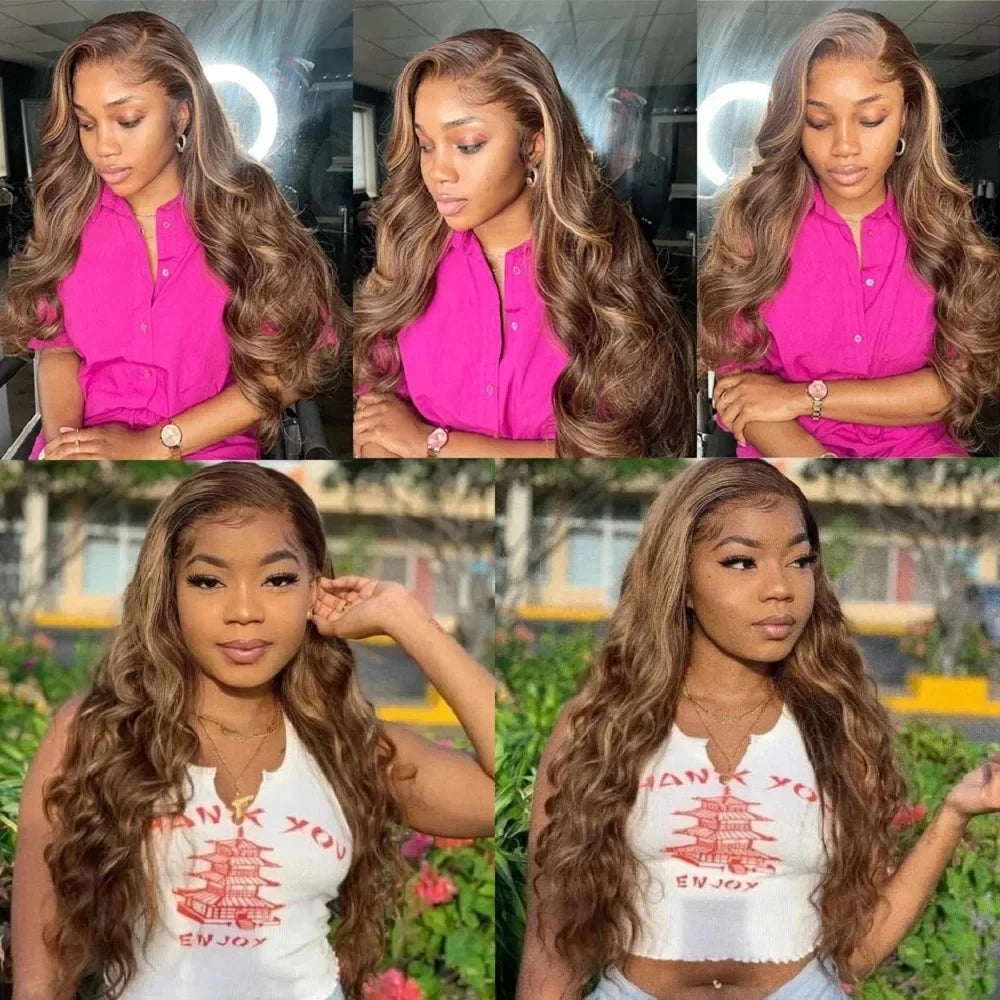 14A Highlight Ombre Body Wave Bundles Human Hair 100% Unprocessed Brazilian Colored 1 3 4 Pcs Raw Hair Bundles Weave Extensions