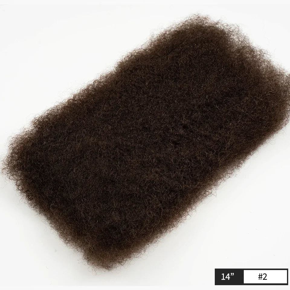Afro Kinky Bulk Human Hair Extensions QVR US Local Shipping Natural Black/Brown Lightweight For Braiding Styling Everyday Wear