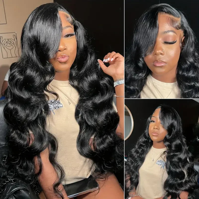 Body Wave Lace Front Wigs Human Hair Pre Plucked 180% Density Human Hair Wigs for Black Women 13x6 transparent Lace Frontal Wigs