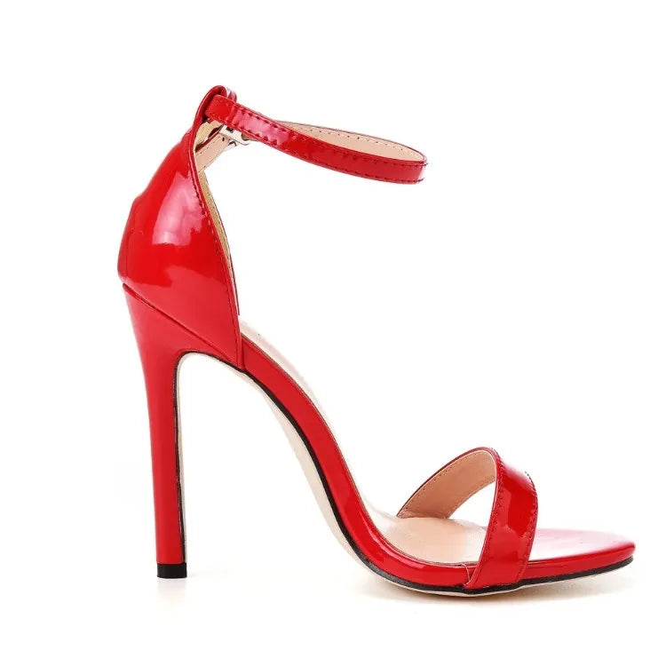 Sandals Women High Heels Black Large Sandals Plus Size Heels 44 45 46  Men's Stage Performance High Heel Sandal Large Shoes