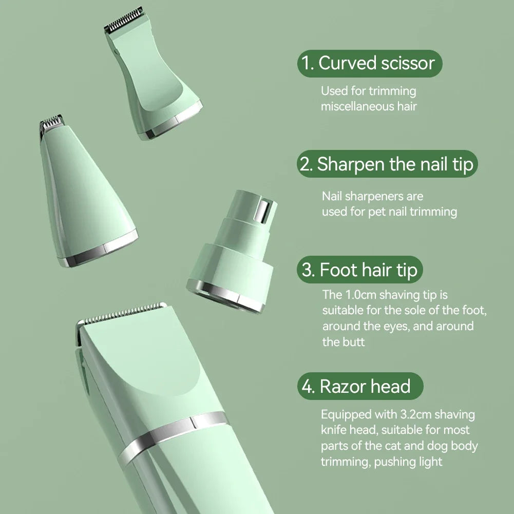 1Pc Professional 3/4-in-1 Electric Pet Grooming Tool Set Dog Hair Clippers Electric Pets Haircut Trimmer Shaver Cats Supplies