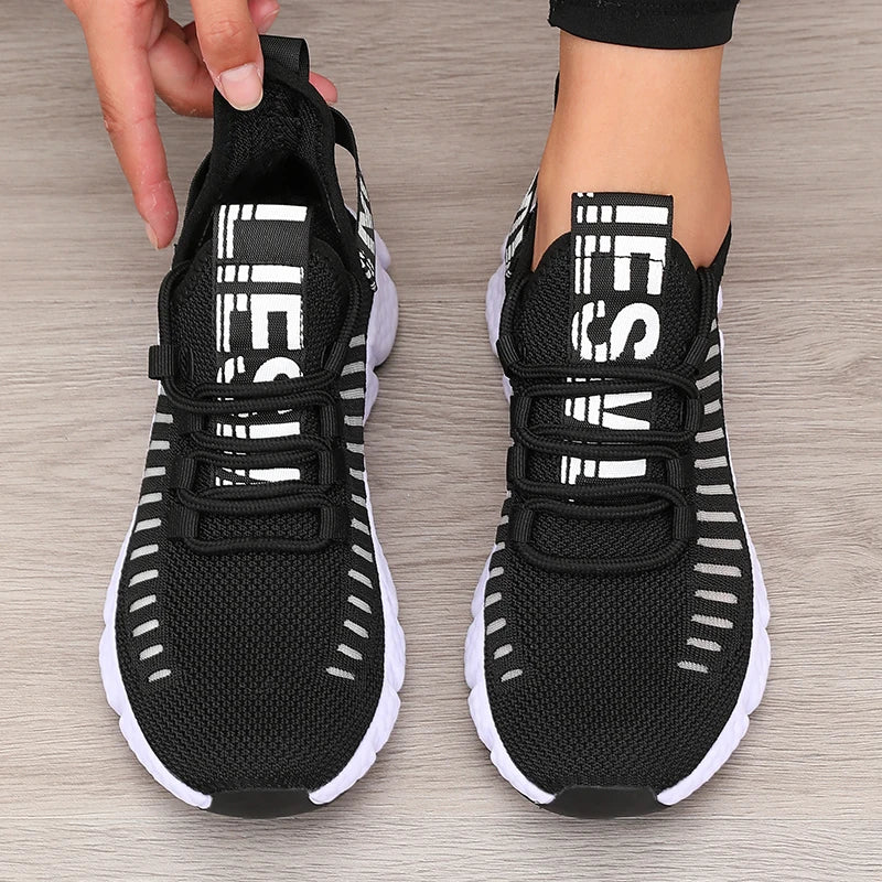 Women's Platform Sports Shoes with Fashionable Trendy Design Breathable Comfortable Shoes Outdoor Hiking  Walking Casual Shoes