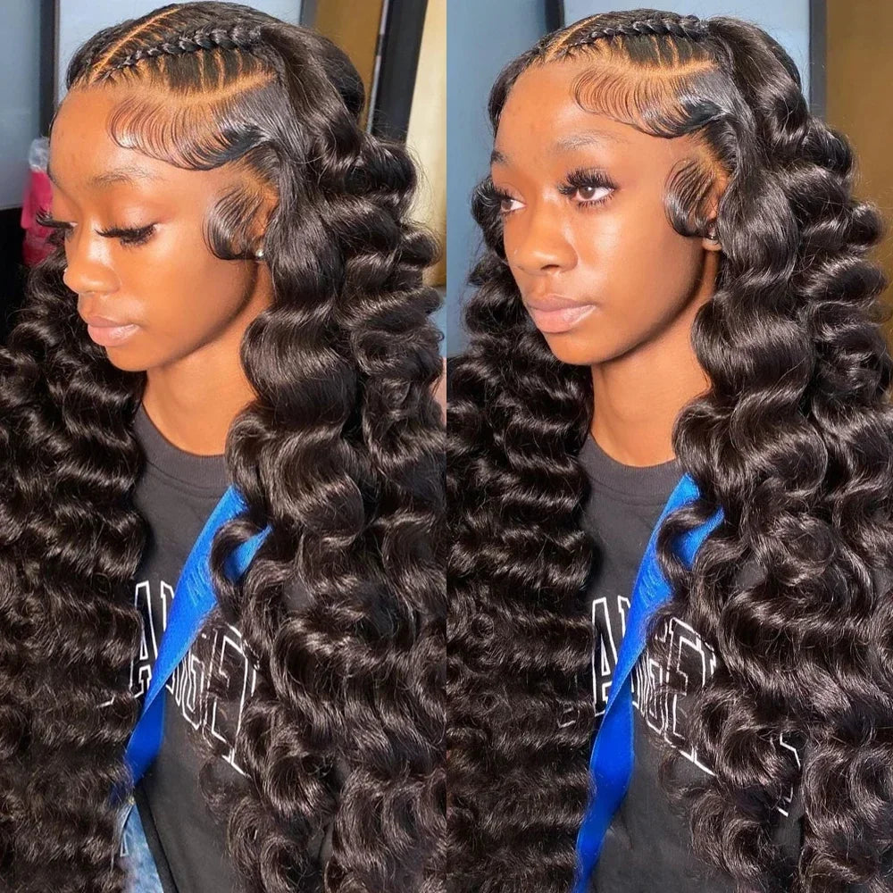 30 40 Inch Loose Deep Wave Wigs 13x6 Hd Lace Frontal Wig Brazilian Human Hair Wig 13x4 Preplucked Transparent Hd Lace Front Wig